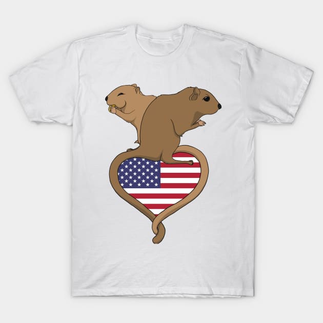 Gerbil USA (light) T-Shirt by RampArt